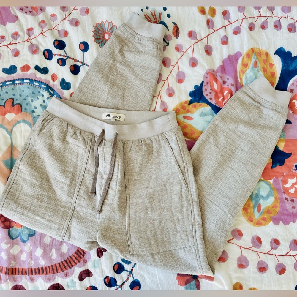 Madewell Waffleback Loungewear Cream Joggers - Picture 4 of 8